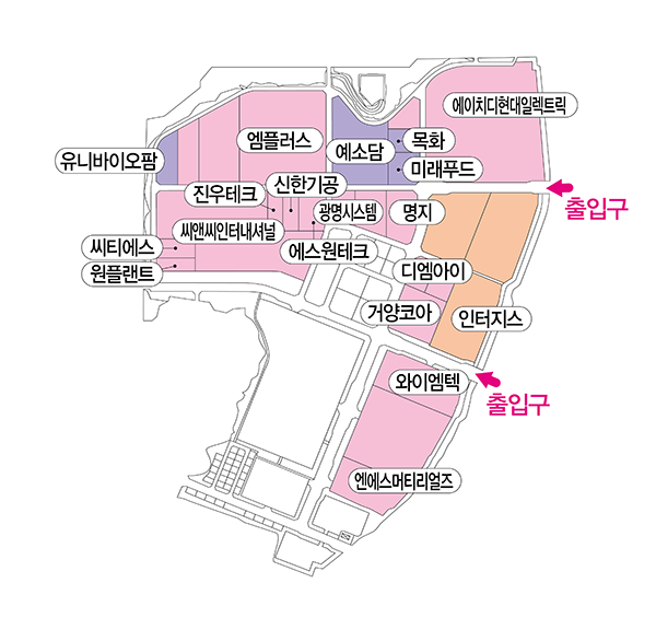 센트럴밸리산업단지 배치도
