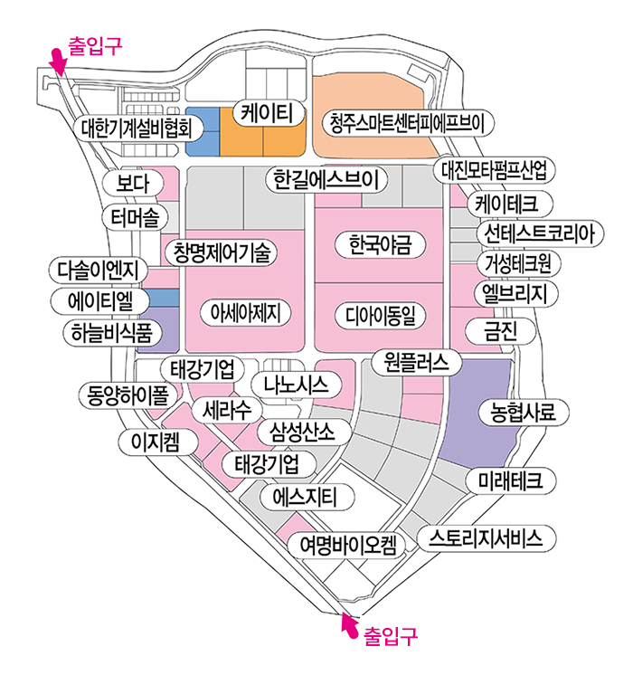 청주하이테크밸리산업단지 배치도