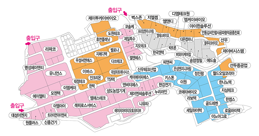 서오창테크노밸리산업단지 배치도